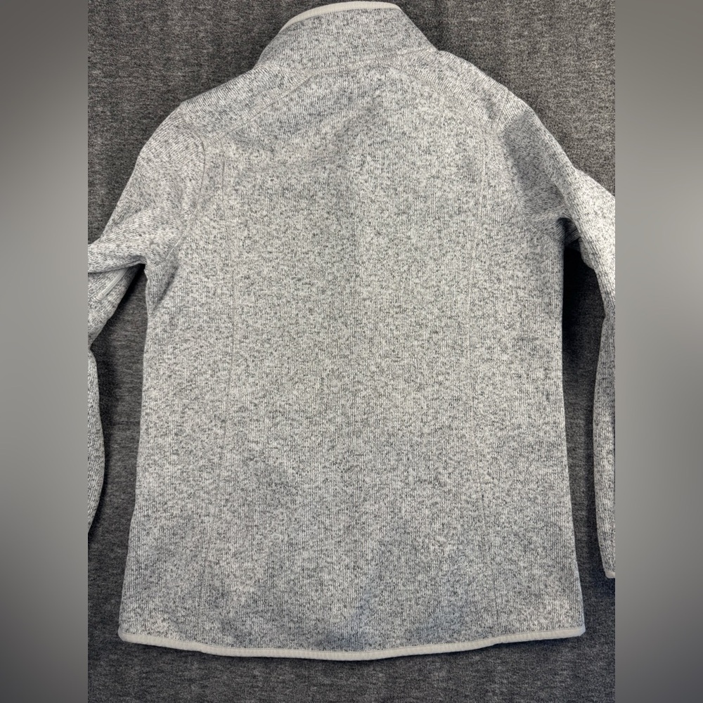 Womens L.L. Bean Pewter Gray Full Zip Fleece Sweater Jacket Large - Picture 3 of 6